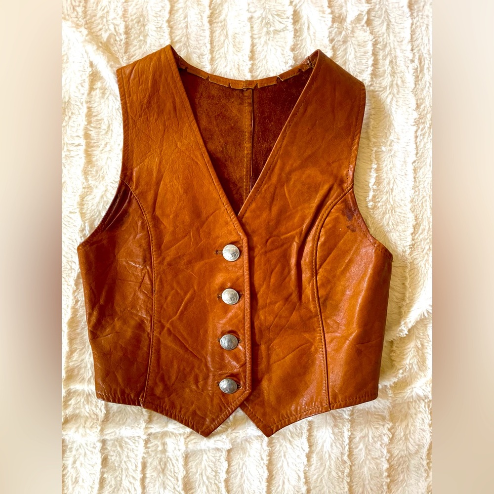 Vintage Western Leather Vest